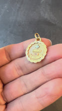 Load and play video in Gallery viewer, Augis More Than Yesterday 18K Yellow White Gold Enamel Ruby Love Pendant
