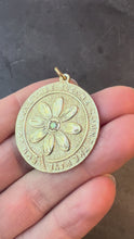 Load and play video in Gallery viewer, Merrin Let Me Count The Ways Daisy 14K Yellow Gold Diamond Love Pendant
