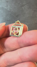 Load and play video in Gallery viewer, Vintage French Koi Carp Fish in Box 18 Karat Yellow Gold Enamel Charm Pendant
