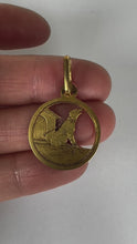 Load and play video in Gallery viewer, French 18K Yellow Gold Dog House Charm Pendant
