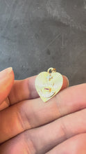Load and play video in Gallery viewer, Augis More Than Yesterday Heart 18K Yellow White Gold Synthetic Ruby Love Pendant
