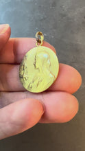 Load and play video in Gallery viewer, Antique French Jampolsky Virgin Mary Communion 18K Yellow Gold Medal Pendant
