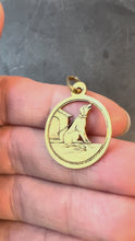 Load and play video in Gallery viewer, French 18K Yellow Gold Dog House Charm Pendant
