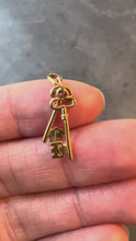 Load and play video in Gallery viewer, 18K Yellow Gold Pair of Keys Charm Pendant
