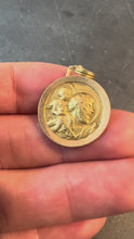 Load and play video in Gallery viewer, Vintage French St Christopher 18K Yellow Gold Charm Pendant
