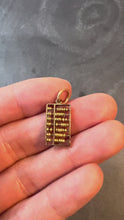 Load and play video in Gallery viewer, Vintage 14K Yellow Gold Abacus Mathematics Charm Pendant
