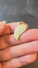Load and play video in Gallery viewer, Art Deco Divisi Ma Sempre Unite 18K Yellow Gold Enamel Charm Pendant
