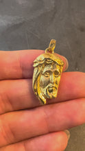 Load and play video in Gallery viewer, French Jesus Christ Crown of Thorns  18K Yellow Gold Medal Pendant
