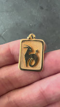 Load and play video in Gallery viewer, French Capricorn Starsign Zodiac 18K Yellow Gold Charm Medal Pendant
