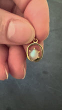 Load and play video in Gallery viewer, 18K Yellow Gold Rainbow Moonstone Labradorite Charm Pendant
