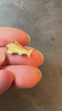 Load and play video in Gallery viewer, French Fish 18K Yellow Gold Charm Pendant
