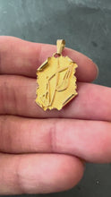 Load and play video in Gallery viewer, Vintage French Libra Scroll  Zodiac 18K Yellow Gold Charm Pendant
