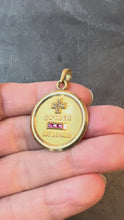 Load and play video in Gallery viewer, Augis French More Than Yesterday Ruby Diamond 18K Yellow Gold Love Charm Pendant
