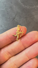 Load and play video in Gallery viewer, Vintage French Cupid Love 18K Yellow Gold Charm Pendant
