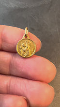 Load and play video in Gallery viewer, French Vintage ORIA Rolled Gold St Christopher Charm Pendant
