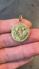 Load and play video in Gallery viewer, French Dropsy Baptism Angel Holy Dove 18K Yellow Gold Religious Medal Pendant
