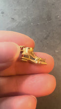 Load and play video in Gallery viewer, French Boot Shoe 18K Yellow Gold Charm Pendant
