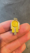 Load and play video in Gallery viewer, French Virgin Mary 18K Yellow White Gold Charm Pendant
