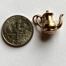 Load image into Gallery viewer, 9K Rose Gold Coffee Pot Charm Pendant
