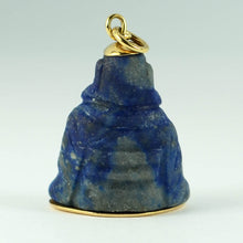 Load image into Gallery viewer, 18K Yellow Gold Blue Lapis Lazuli Buddha Large Charm Pendant
