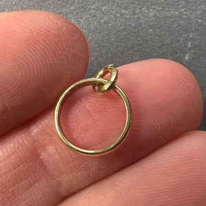 14K Yellow Gold Wedding Ring Charm Pendant