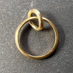 14K Yellow Gold Wedding Ring Charm Pendant