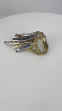 Load and play video in Gallery viewer, Charles de Temple Sapphire Diamond Amethyst 18K Yellow and White Gold Pinky Ring
