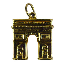 Load image into Gallery viewer, 18K Yellow Gold Arc Du Triomphe Paris Charm Pendant
