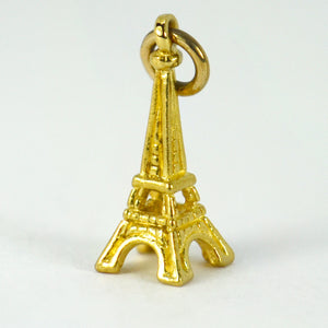 18K Yellow Gold Eiffel Tower Charm Pendant