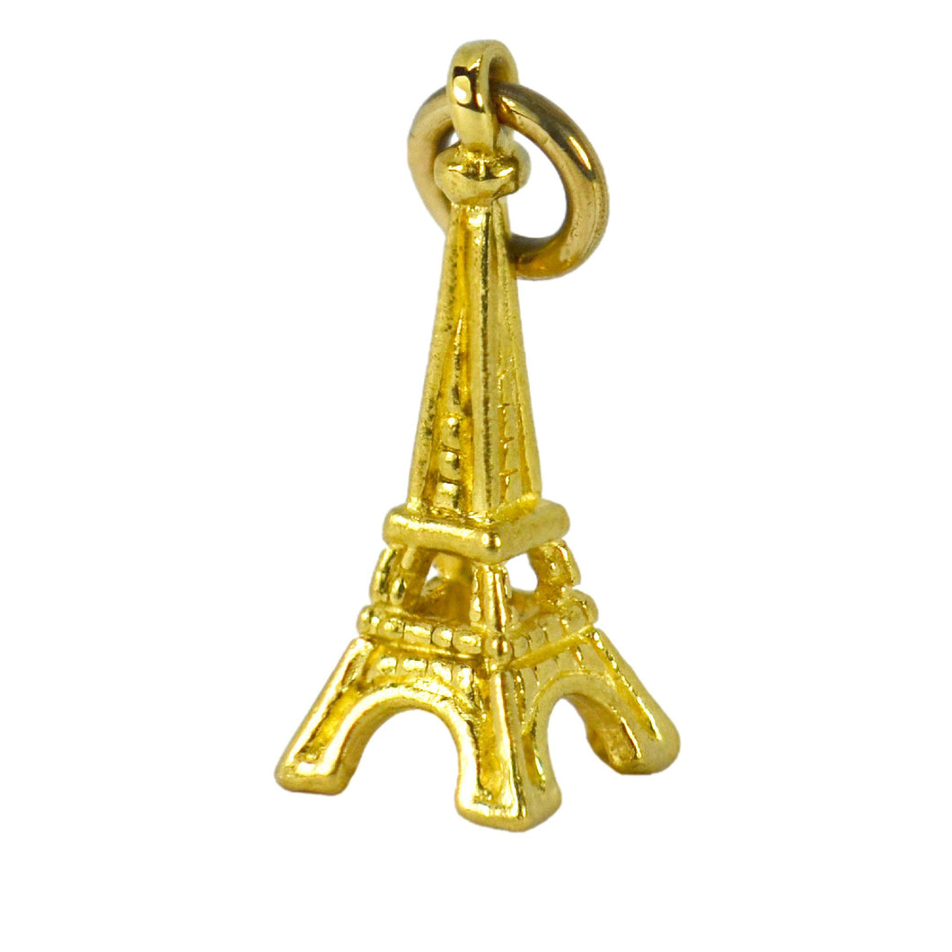 18K Yellow Gold Eiffel Tower Charm Pendant