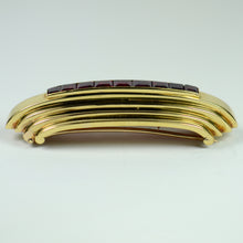 Load image into Gallery viewer, French Ruby 18K Gold Art Moderne Clip Brooch
