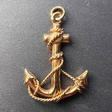 Load image into Gallery viewer, Anchor with Rope 14K Yellow Gold Pendant
