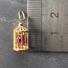 Load image into Gallery viewer, French Caged Heart 18K Yellow Gold Charm Pendant
