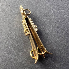 Load image into Gallery viewer, Skis 18K Yellow Gold Charm Pendant
