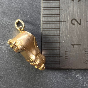 Hobnail Shoe 18K Yellow Gold Charm Pendant