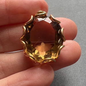 9K Yellow Gold Citrine Pendant