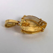 Load image into Gallery viewer, French 18K Yellow Gold Citrine Witch&#39;s Heart Charm Pendant
