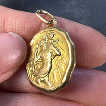Load image into Gallery viewer, Augis French Saint Christopher 18K Yellow Gold Charm Pendant
