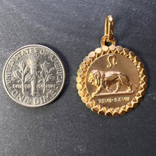 Load image into Gallery viewer, French Zodiac Leo Lion 18K Yellow Gold Charm Pendant
