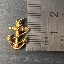 Load image into Gallery viewer, Anchor 9K Yellow Gold Charm Pendant
