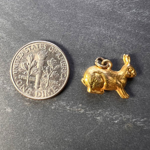 Lucky Rabbit 9K Yellow Gold Charm Pendant