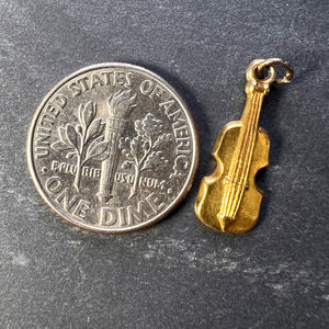 Violin 9K Yellow Gold Charm Pendant