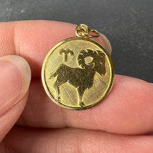 Load image into Gallery viewer, French Aries Zodiac 18K Gold Charm Pendant
