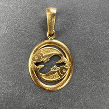 Load image into Gallery viewer, French Pisces Zodiac 18K Yellow Gold Charm Pendant
