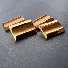 Load image into Gallery viewer, French Retro Tank-Style 18K Yellow Gold Cufflinks
