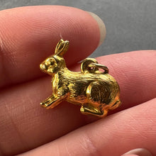 Load image into Gallery viewer, Lucky Rabbit 9K Yellow Gold Charm Pendant

