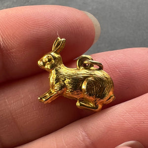 Lucky Rabbit 9K Yellow Gold Charm Pendant
