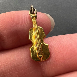 Violin 9K Yellow Gold Charm Pendant