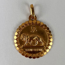 Load image into Gallery viewer, French Zodiac Leo Lion 18K Yellow Gold Charm Pendant
