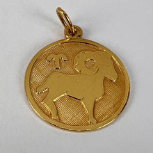 Load image into Gallery viewer, French Aries Zodiac 18K Gold Charm Pendant
